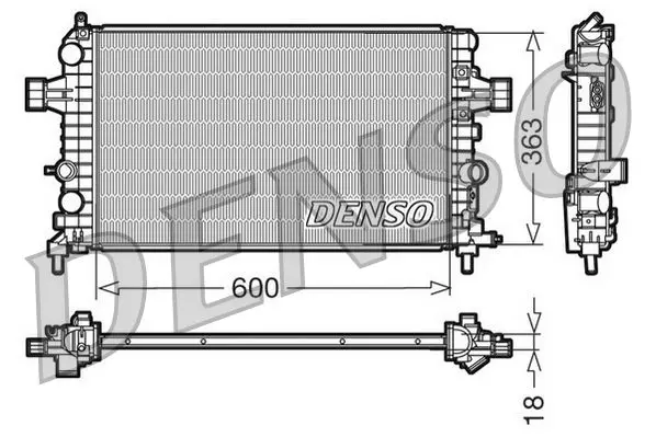 Handler.Part Radiator, engine cooling Denso DRM20103 1