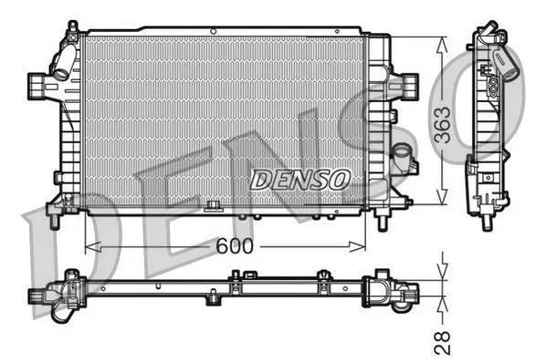 Handler.Part Radiator, engine cooling Denso DRM20104 1