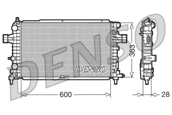 Handler.Part Radiator, engine cooling Denso DRM20105 1