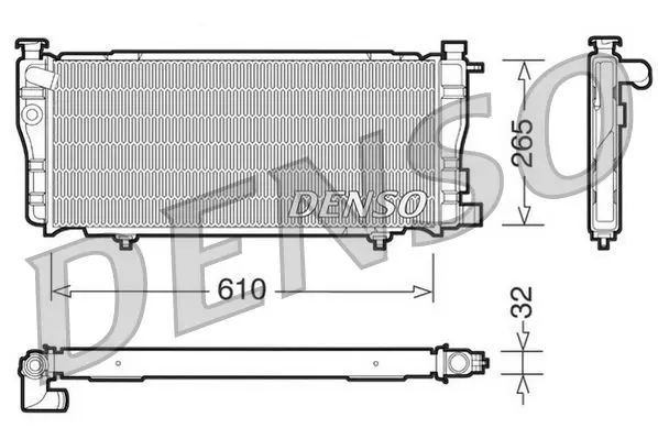 Handler.Part Radiator, engine cooling Denso DRM21012 1