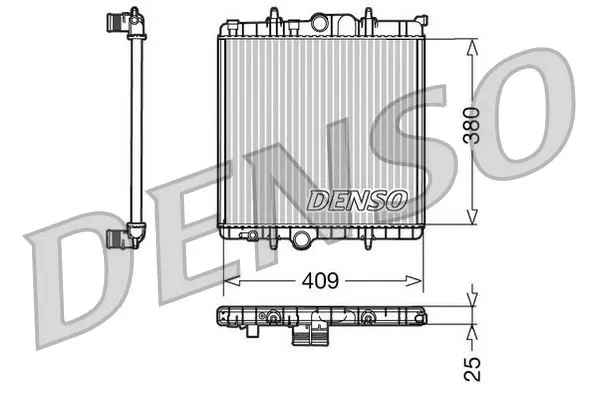 Handler.Part Radiator, engine cooling Denso DRM21025 1