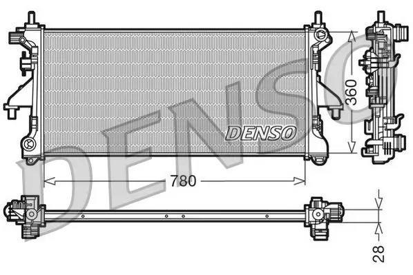 Handler.Part Radiator, engine cooling Denso DRM21101 1