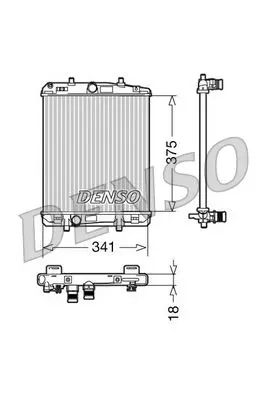 Handler.Part Radiator, engine cooling Denso DRM21601 1