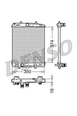 Handler.Part Radiator, engine cooling Denso DRM21603 1