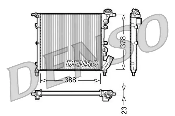 Handler.Part Radiator, engine cooling Denso DRM23002 1