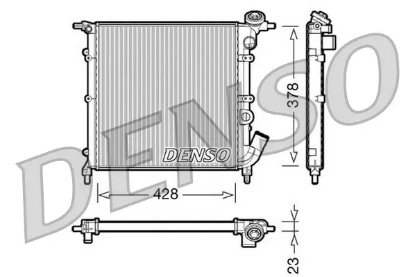 Handler.Part Radiator, engine cooling Denso DRM23012 1