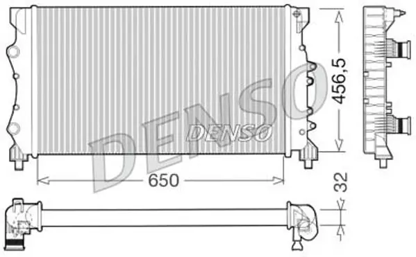 Handler.Part Radiator, engine cooling Denso DRM23025 1