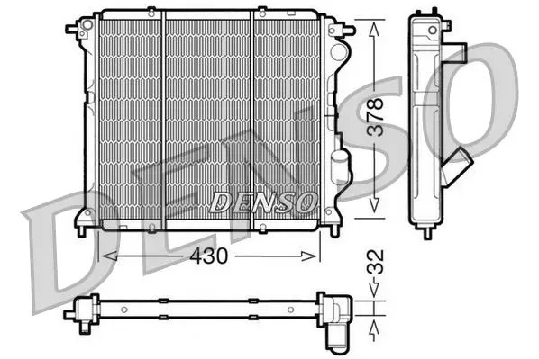 Handler.Part Radiator, engine cooling Denso DRM23027 1