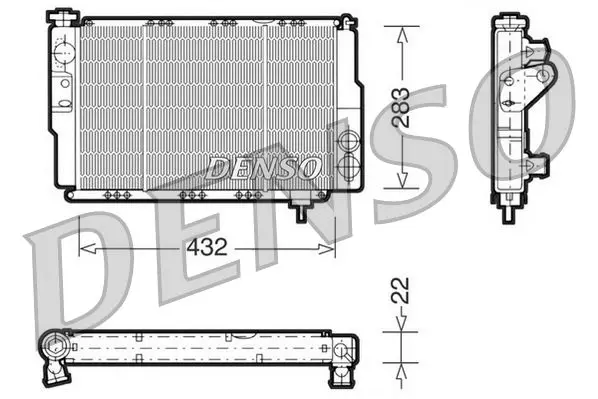 Handler.Part Radiator, engine cooling Denso DRM23041 1