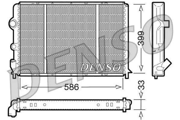 Handler.Part Radiator, engine cooling Denso DRM23050 1