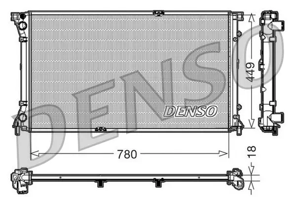 Handler.Part Radiator, engine cooling Denso DRM23097 1