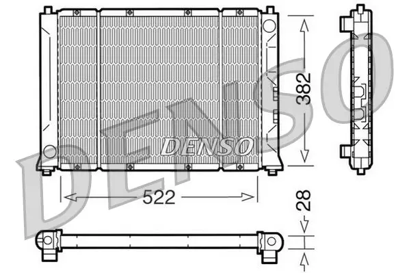 Handler.Part Radiator, engine cooling Denso DRM24012 1