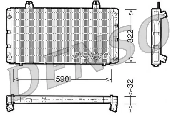 Handler.Part Radiator, engine cooling Denso DRM25001 1