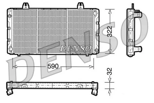 Handler.Part Radiator, engine cooling Denso DRM25002 1