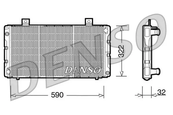 Handler.Part Radiator, engine cooling Denso DRM25003 1