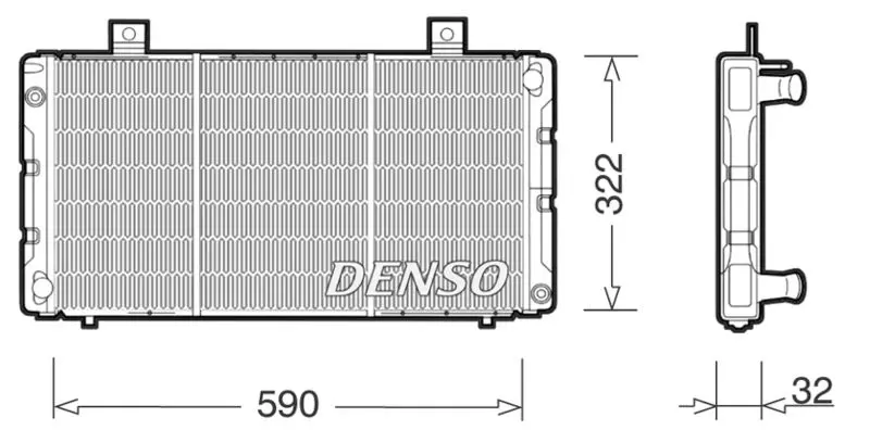 Handler.Part Radiator, engine cooling Denso DRM25003 2