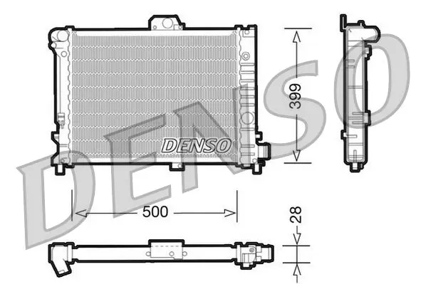 Handler.Part Radiator, engine cooling Denso DRM25005 1