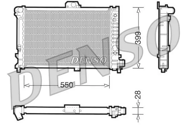 Handler.Part Radiator, engine cooling Denso DRM25007 1