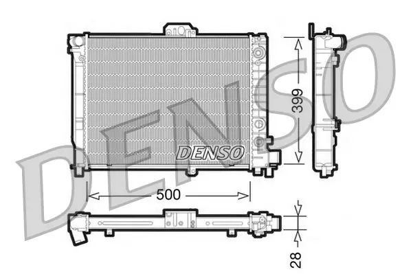 Handler.Part Radiator, engine cooling Denso DRM25008 1