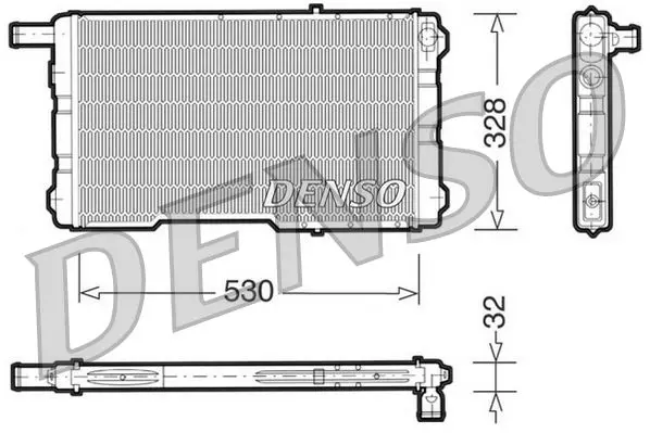 Handler.Part Radiator, engine cooling Denso DRM25009 1