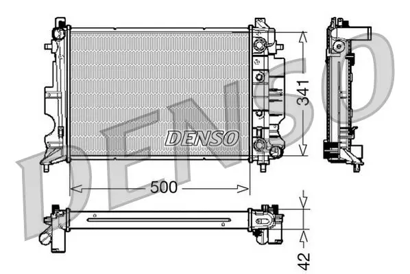 Handler.Part Radiator, engine cooling Denso DRM25012 1