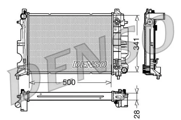 Handler.Part Radiator, engine cooling Denso DRM25013 1