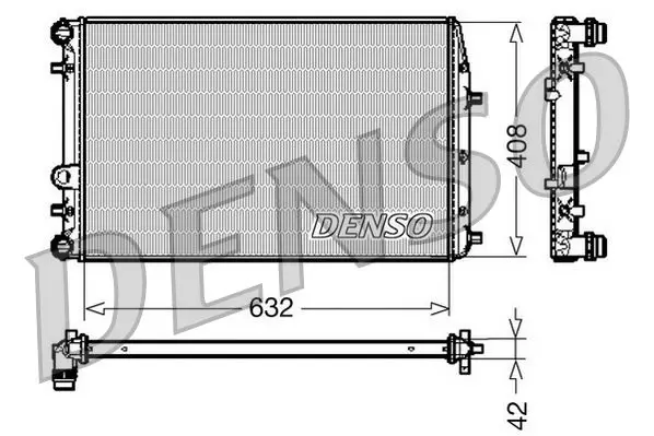 Handler.Part Radiator, engine cooling Denso DRM26011 1