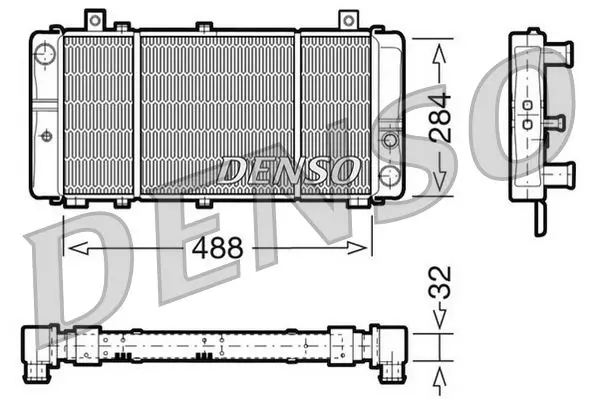 Handler.Part Radiator, engine cooling Denso DRM27001 1