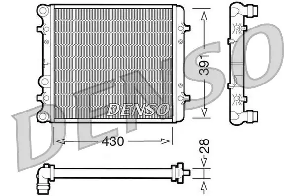 Handler.Part Radiator, engine cooling Denso DRM32002 1