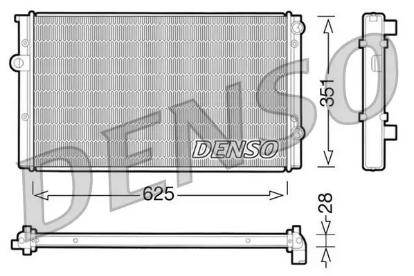 Handler.Part Radiator, engine cooling Denso DRM32008 1