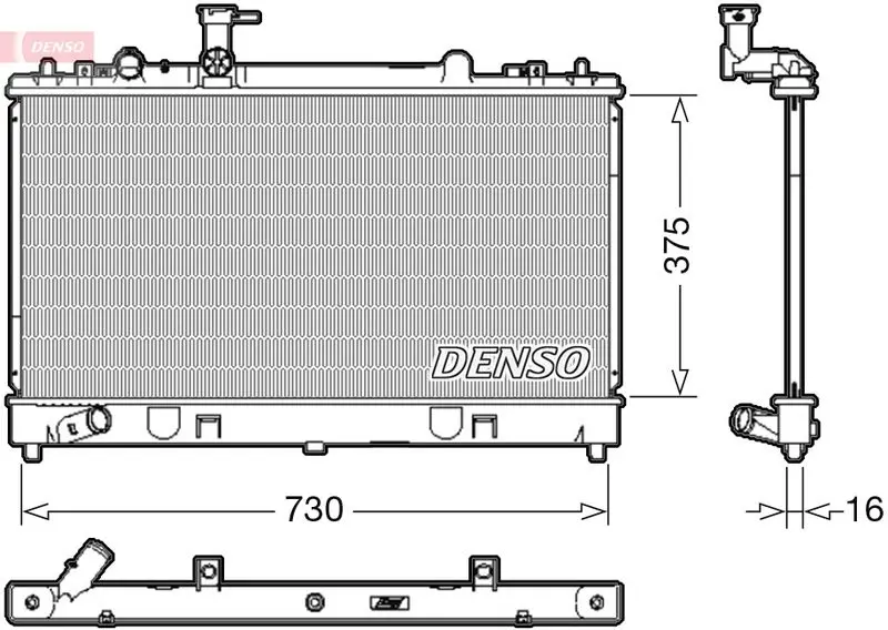 Handler.Part Radiator, engine cooling Denso DRM44037 1