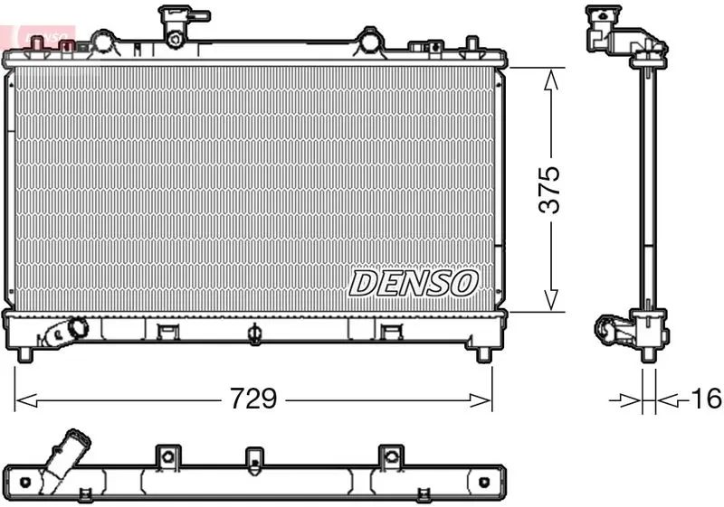 Handler.Part Radiator, engine cooling Denso DRM44038 1