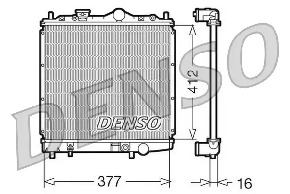 Handler.Part Radiator, engine cooling Denso DRM45001 1