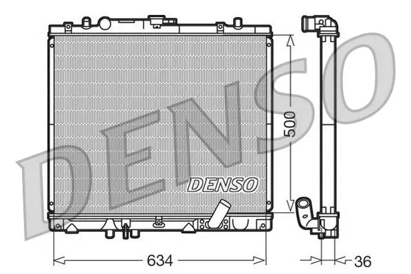 Handler.Part Radiator, engine cooling Denso DRM45020 1