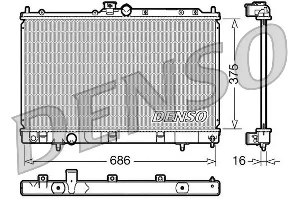 Handler.Part Radiator, engine cooling Denso DRM45025 1