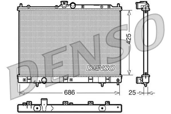 Handler.Part Radiator, engine cooling Denso DRM45028 1