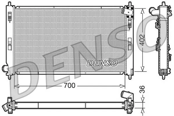 Handler.Part Radiator, engine cooling Denso DRM45029 1