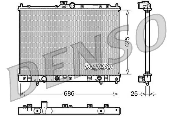 Handler.Part Radiator, engine cooling Denso DRM45030 1