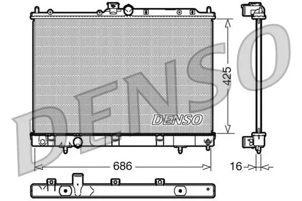 Handler.Part Radiator, engine cooling Denso DRM45031 1