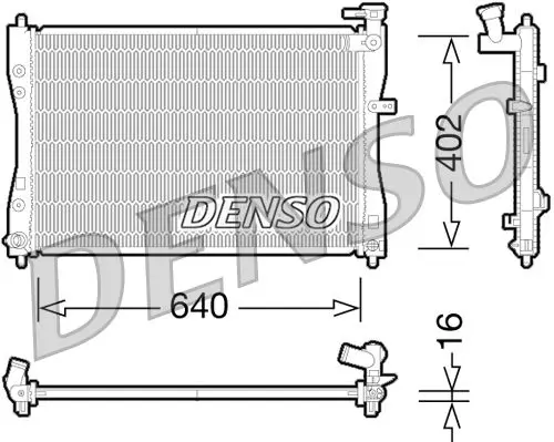 Handler.Part Radiator, engine cooling Denso DRM45033 1