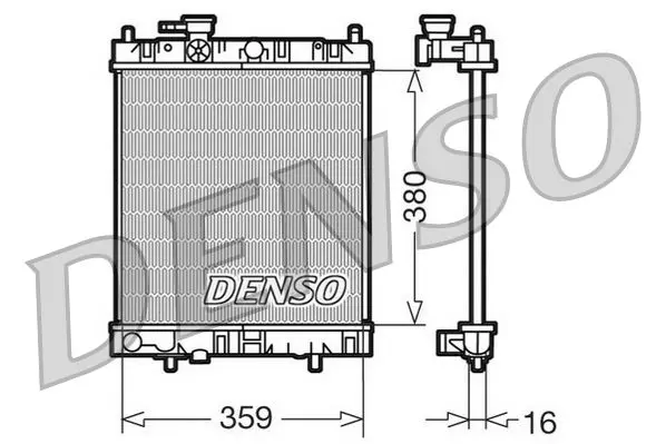 Handler.Part Radiator, engine cooling Denso DRM46001 1