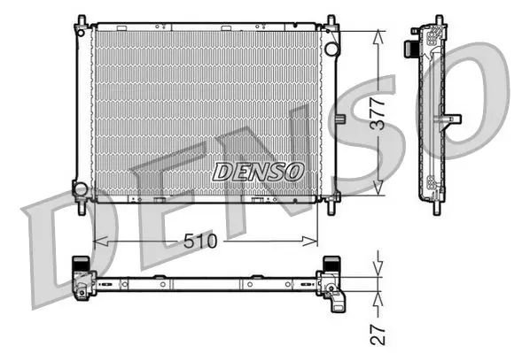 Handler.Part Radiator, engine cooling Denso DRM46003 1