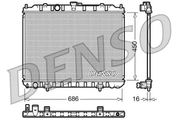 Handler.Part Radiator, engine cooling Denso DRM46004 1