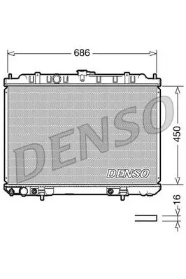 Handler.Part Radiator, engine cooling Denso DRM46008 1