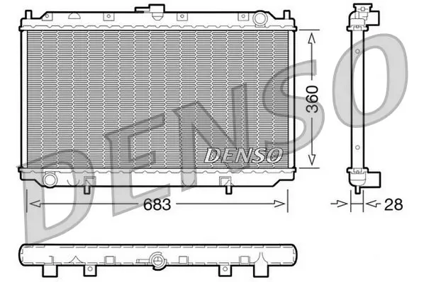 Handler.Part Radiator, engine cooling Denso DRM46010 1