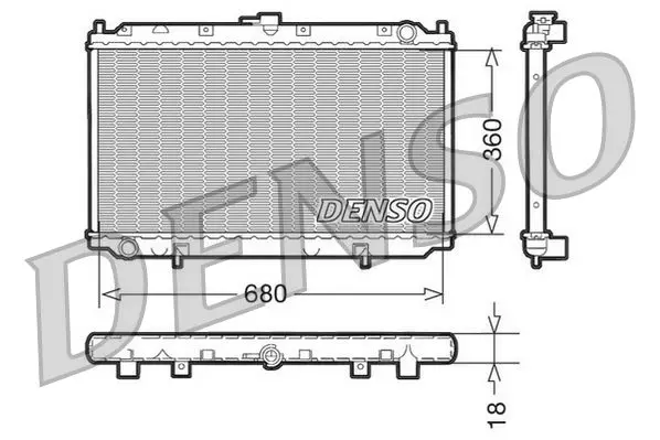 Handler.Part Radiator, engine cooling Denso DRM46011 1