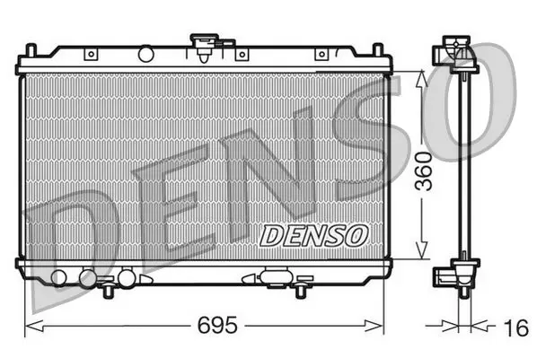 Handler.Part Radiator, engine cooling Denso DRM46012 1