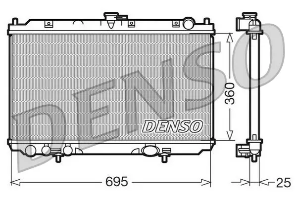 Handler.Part Radiator, engine cooling Denso DRM46014 1