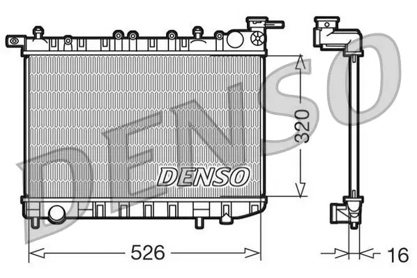 Handler.Part Radiator, engine cooling Denso DRM46015 1