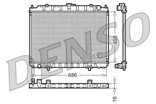 Handler.Part Radiator, engine cooling Denso DRM46023 1